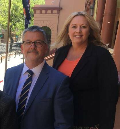 Conduct concerns: Port Macquarie-Hastings Council general manager Craig Swift-McNair with mayor Peta Pinson.