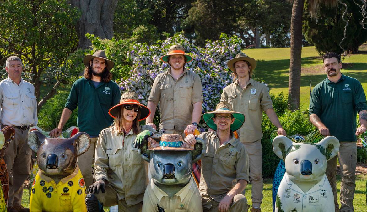 Twenty-two of the 74 Hello Koalas sculptures made the journey to Sydney for a mini sculpture trail that led visitors on a treasure hunt through the garden using maps and phones.