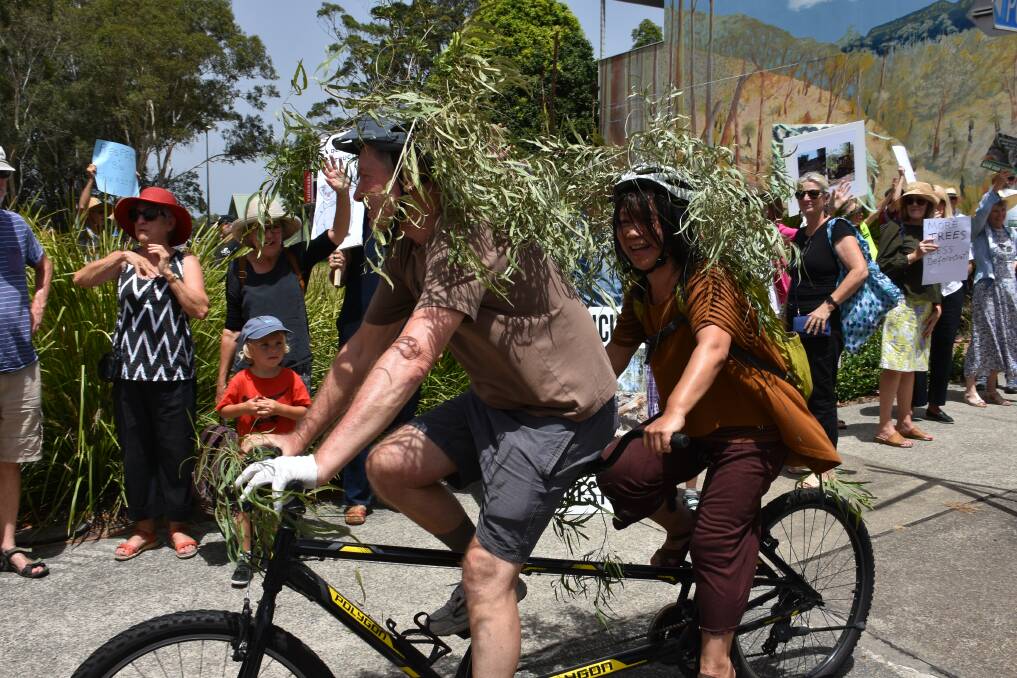 Protesters march through the streets of Wauchope as a part of the National Forest Uprising.