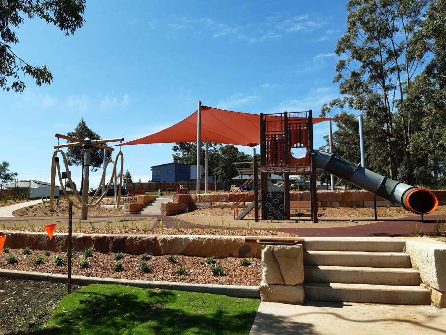Slide into the fun: The new Red Ochre playground at Innes Lake is a hit.