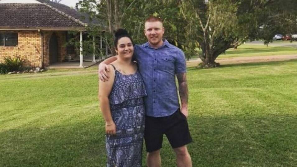 Devastated: Sarah Soars and Joshua Edge who lost everything they owned, including their pets, when the home they were renting was washed down a flooded Manning River. Photo: GoFundMe