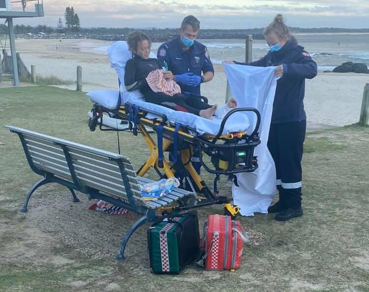 Oli Paterno sustained bites to his ankle and finger. Photo: Port Macquarie ALS Lifeguards.