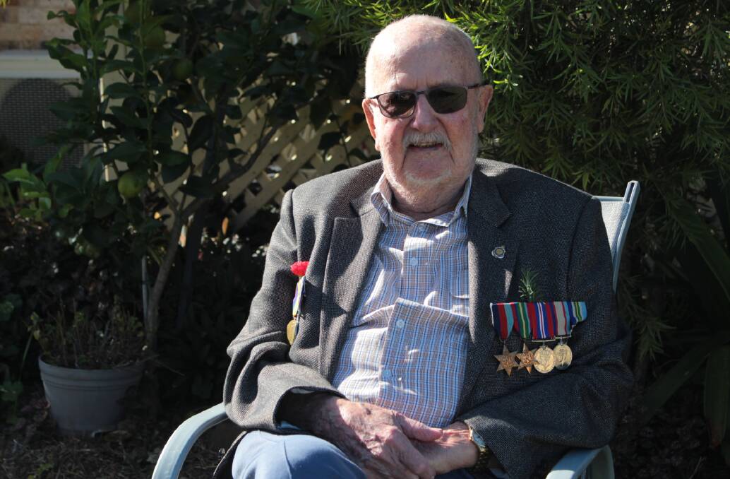 Reg Bernauer, 95, of Le Hamel Village in Port Macquarie.