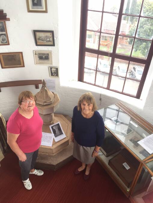 Restored: Archivists and historians Carol Chandler and Lorryl Rumble-Fuller have laid new carpet on three levels of St Thomas' clock tower.