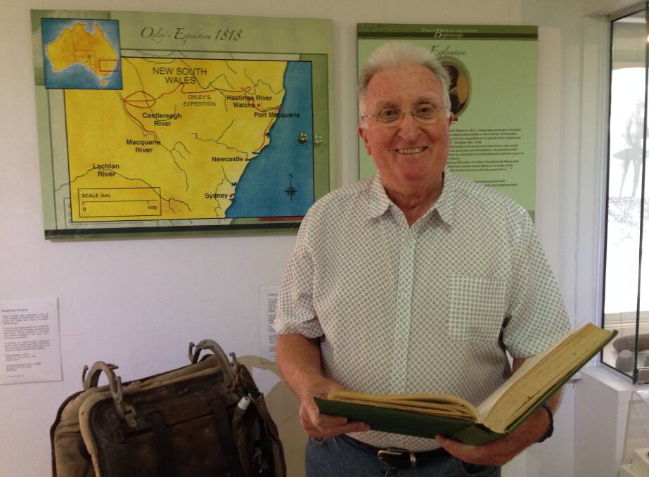 Back to the past: Tony Dawson prepares for his National Archaeology Week Talk ‘In Oxley’s Footsteps’ at Port Macquarie Museum.