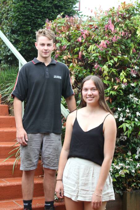 Challenging expectations: MacKillop College students Byron Kipreotis and Amelia Wilson.