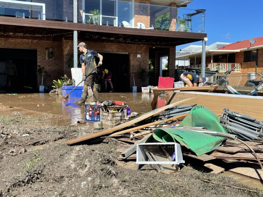 Home owners on Settlement Point Road are gutting their water-logged homes.