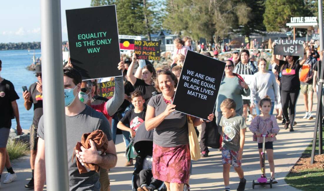 The Black Lives Matter march in Port Macquarie, 2020.