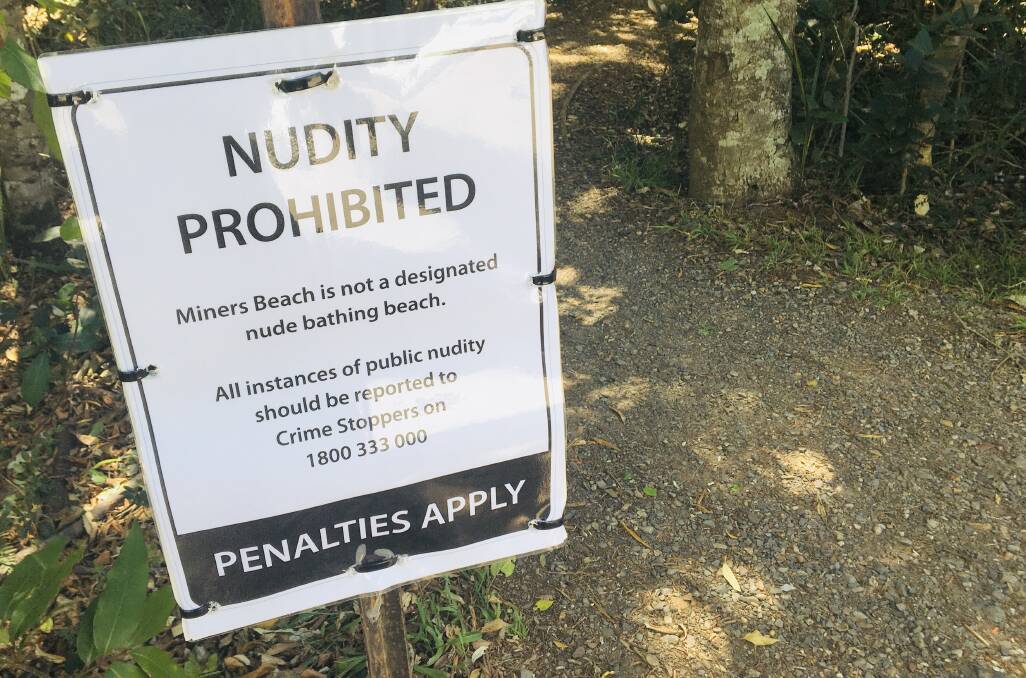 There is a crackdown on nudity at Miners Beach in Port Macquarie.