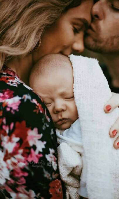 Precious: Kim and Luke Pawlowsky with baby Onyx.