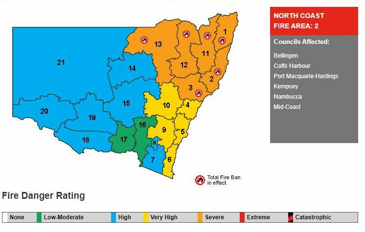Total fire ban declared as temperatures sizzle
