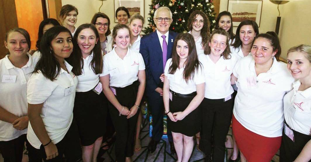 CAPITAL INVESTMENT: Prime Minister Malcolm Turnbull with Country to Canberra participants.