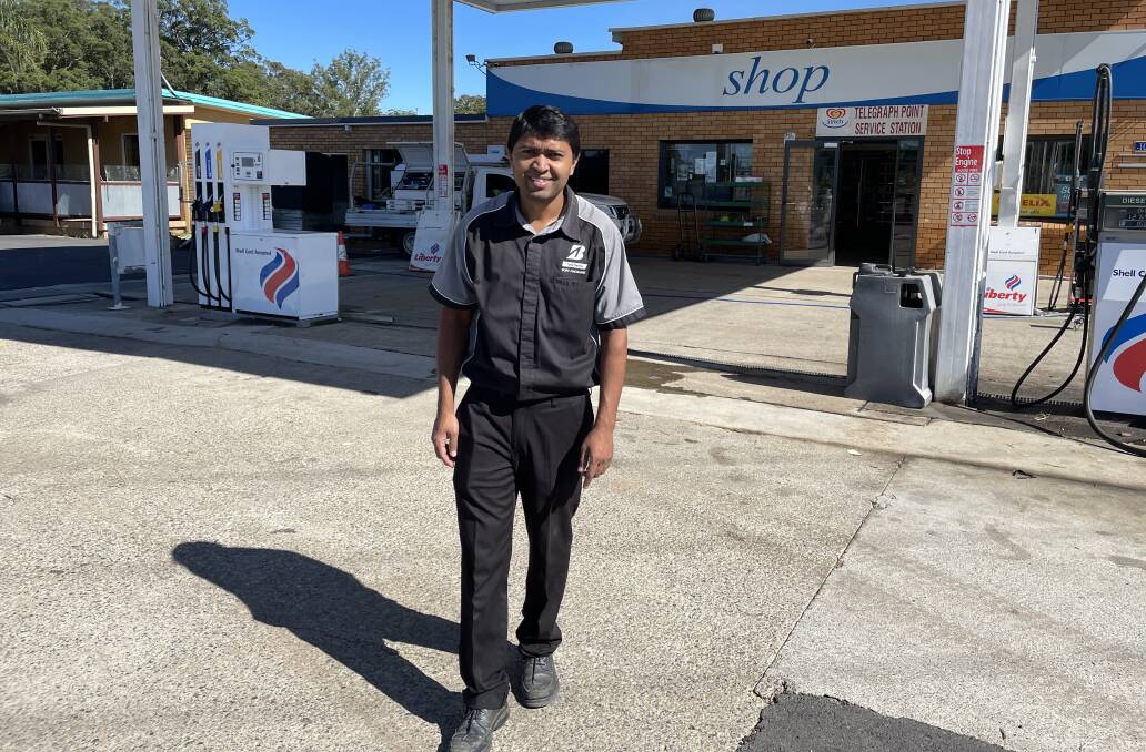 Back in business: Dinesh Thakrani of the Liberty service station.