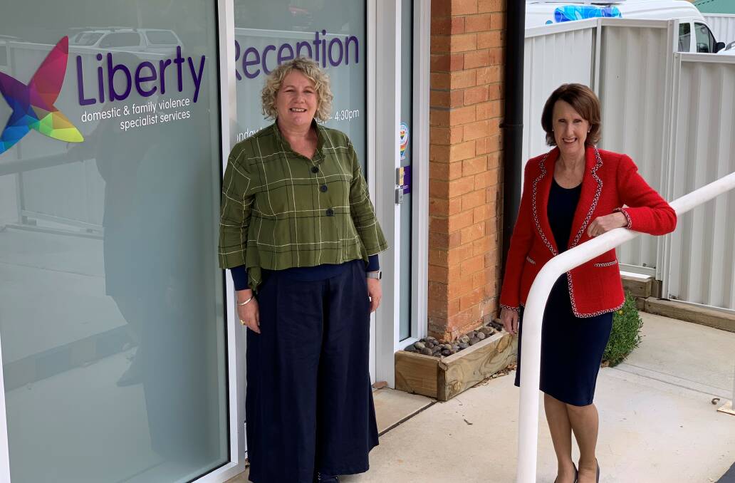 Liberty CEO Kelly Lamb with Member for Port Macquarie Leslie Williams.