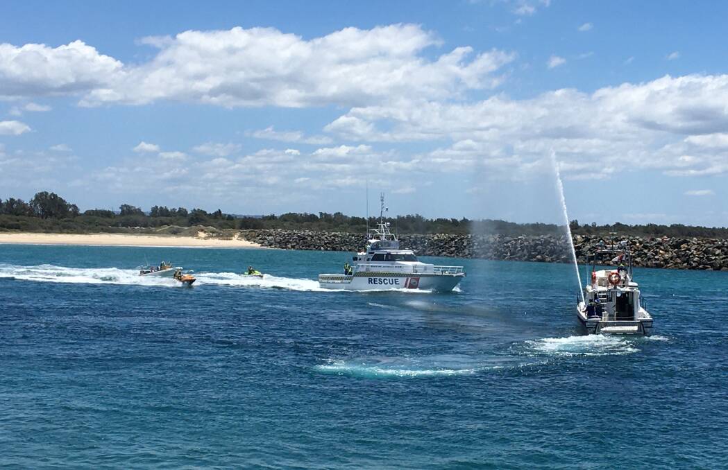 Sea bound: The newest vessel in Marine Rescue's fleet Lord Howe 40 sets sail to its new island home.