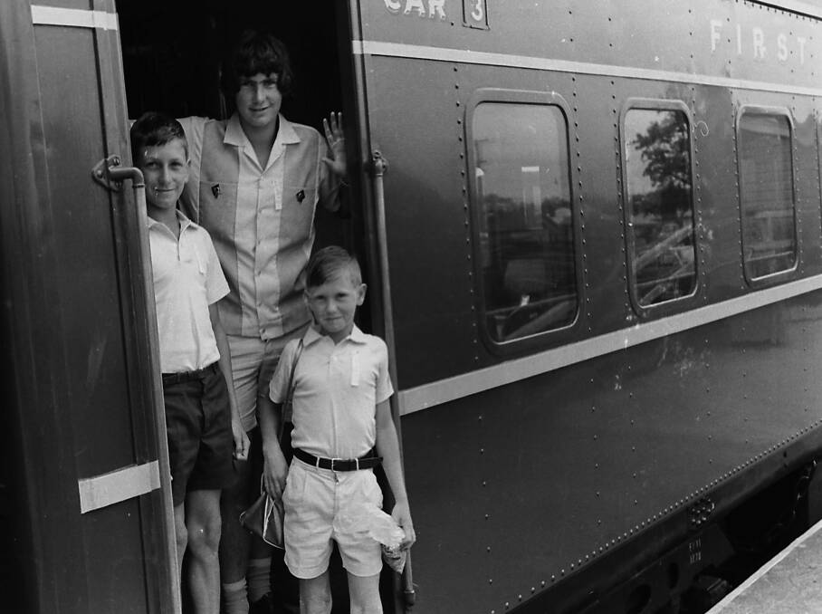 The Keaton brothers packed ready to leave for the Legacy Boys Camp, 1970.