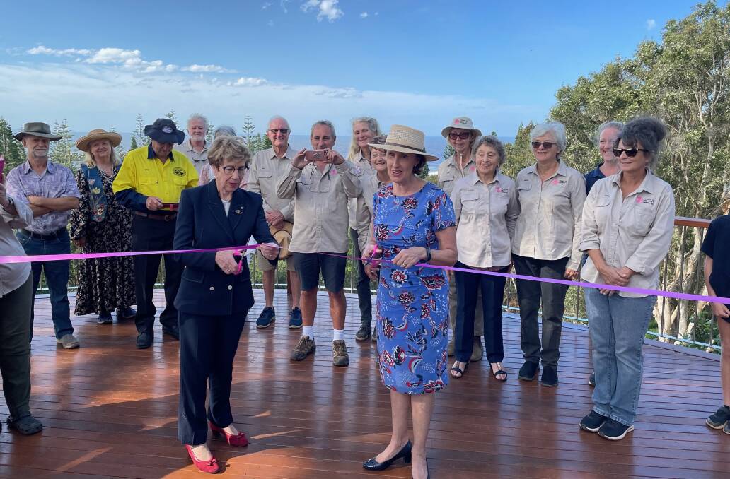 NSW Governor Her Excellency the Honourable Margaret Beazley AC QC joined Member for Port Macquarie Leslie Williams and the Friends of Mrs York's Garden at the opening of the new viewing platform.