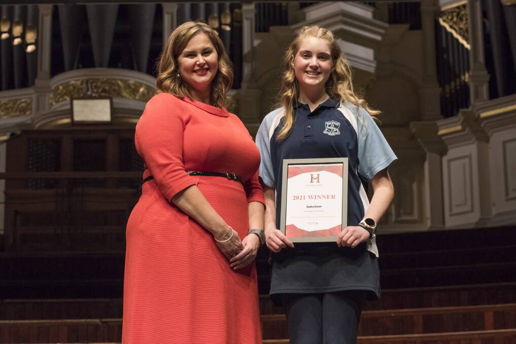 Hayley Fraser of Wauchope High School received the Harding Miller Foundation Scholarship.