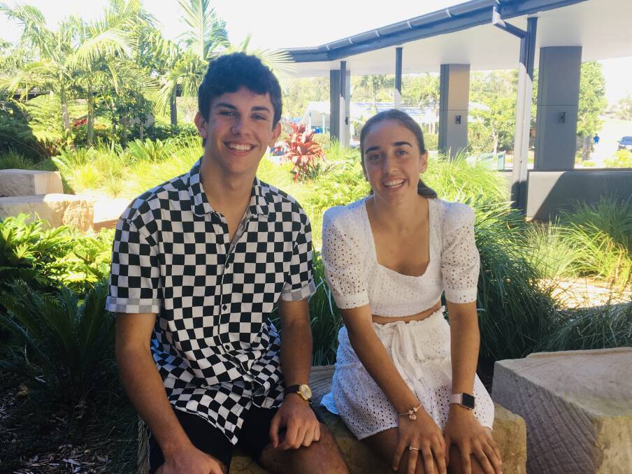 High achievers: St Columba Anglican School's Greg Mitchell and Hannah Jones will now pursue further study post-HSC.