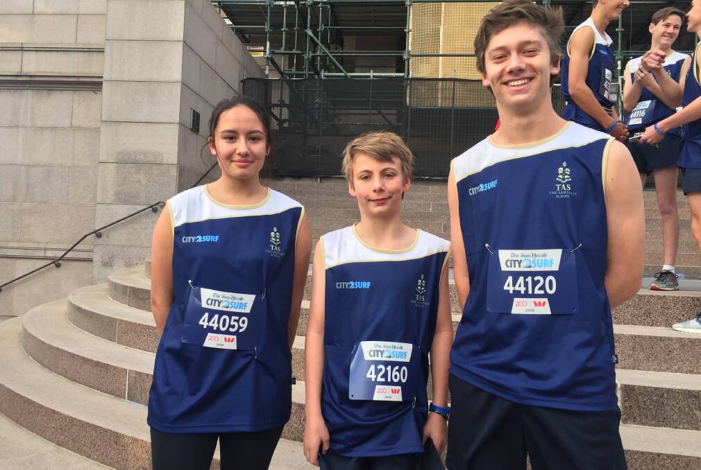 Port Macquarie students who took part in Sydney’s City to Surf footrace as part of The Armidale School’s record team included Samantha Crossle, Brock Wilson and Will Goodwin.