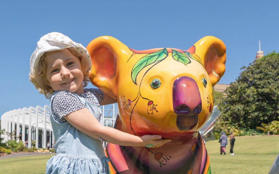 Twenty-two of the 74 Hello Koalas sculptures made the journey to Sydney for a mini sculpture trail that led visitors on a treasure hunt through the garden using maps and phones.