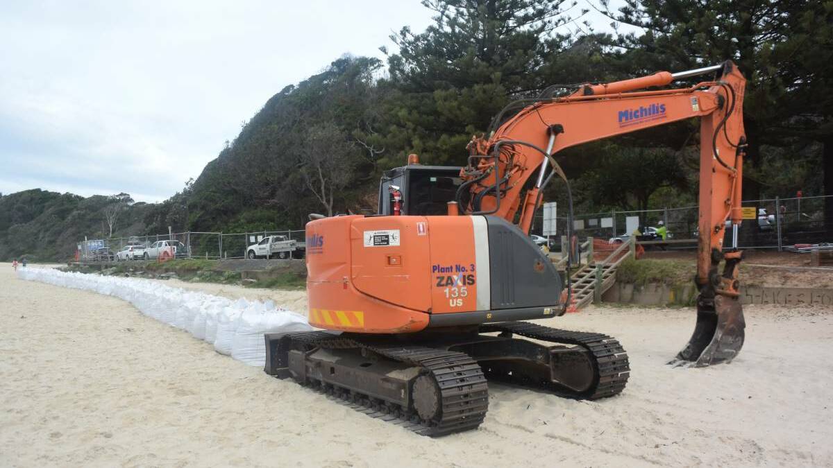 Work has commenced on the replacement of Flynns Beach seawall.