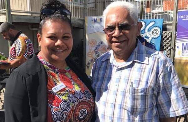 Latoya Smith with her grandfather Richard Pacey who has inspired her to use her voice for change.