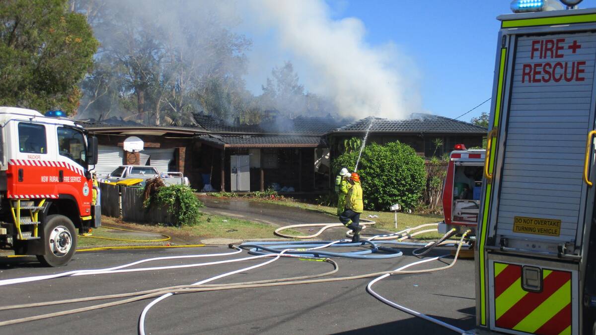House destroyed by fire at Wauchope