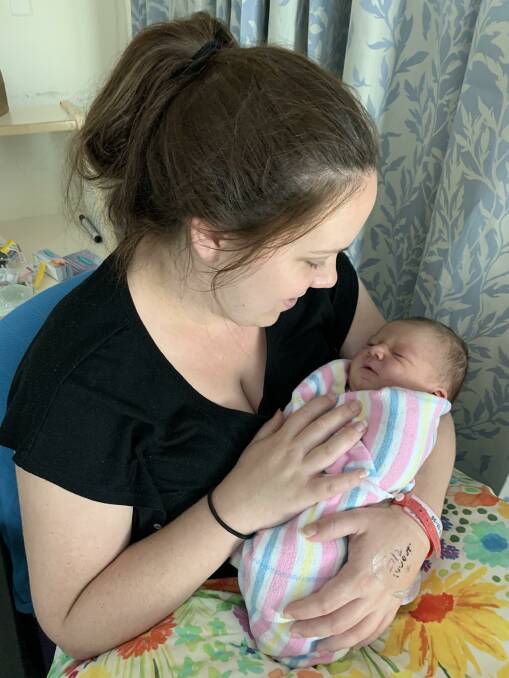 Olivia Sharp with baby Jack.