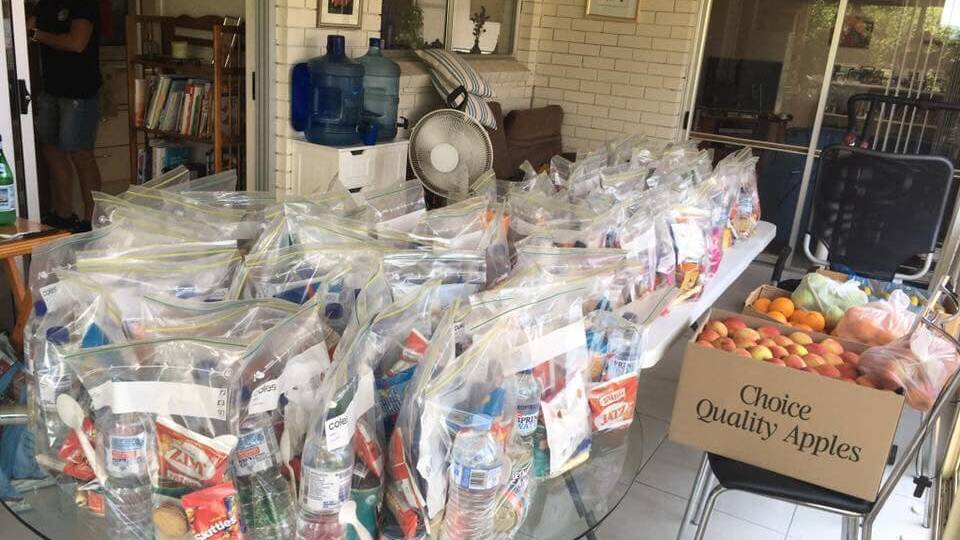 Food packs donated by People Builders. Photo: People Builder's, Facebook.