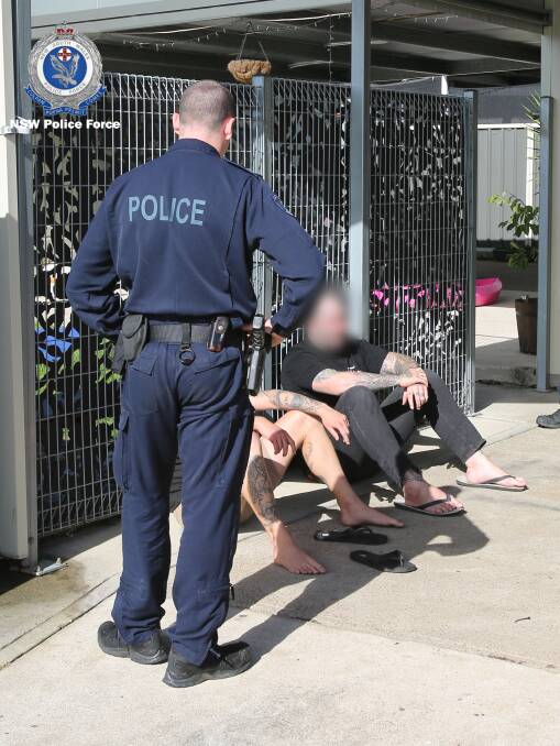 Images from the operation at Kurri Kurri. Photo: NSW Police.