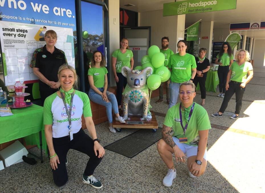 Small steps: The team at headspace Port Macquarie.