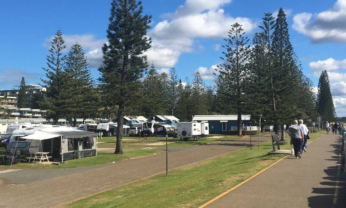 Sites are filling fast at the Breakwall Tourist Park in Port Macquarie.