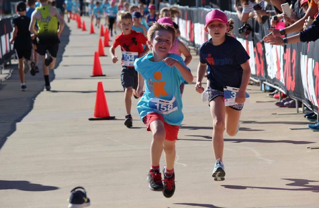 Off and running: Hundreds of young ones are expected to line up for the Ironkids event on Saturday.