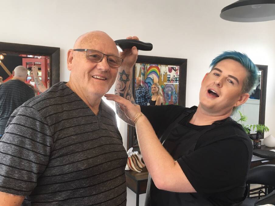 Neil Clancy with Andy Liebeck of Andy Pandy Hair Candy.