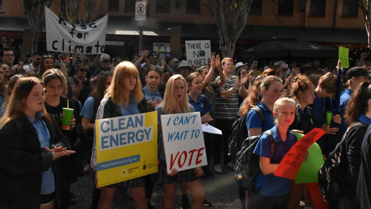 Students at last year's Student Strike 4 Climate Action in Port Macquarie.