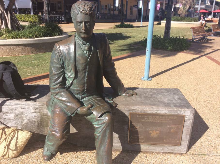 The Sir Edmund Barton statue on Town Green in Port Macquarie.