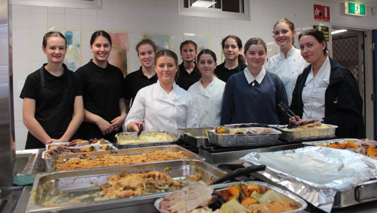 Hastings Secondary College year 12 hospitality students cook up meals for families in need.