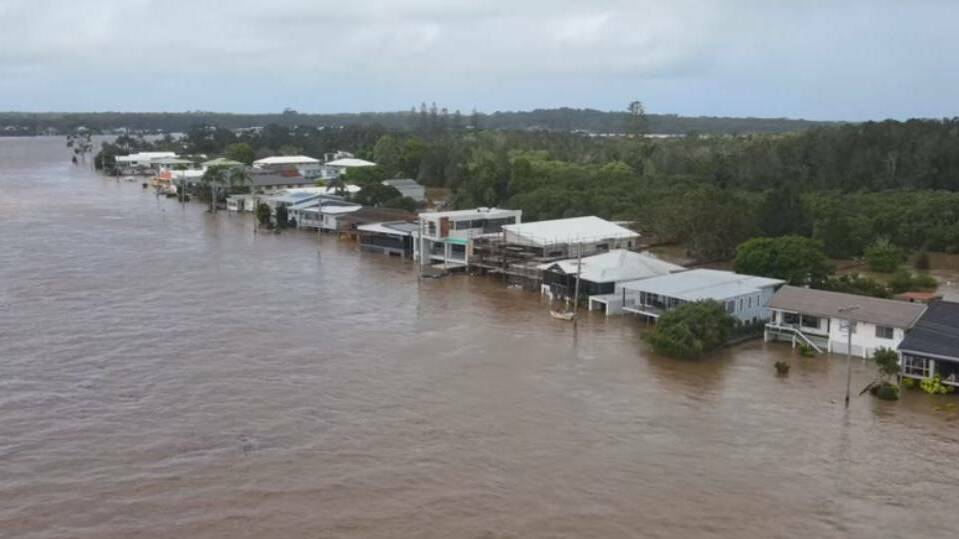 The March floods impact along Settlement Point Rd in Port Macquarie. Image: Alex McNaught.