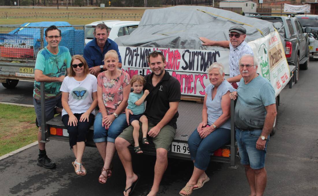 Ready to roll: The final Doing It For Our Farmers donation left Port Macquarie on Saturday.