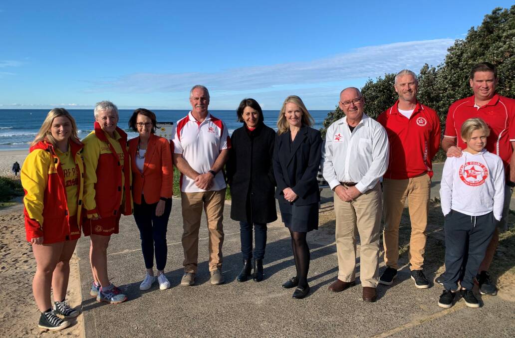 Premier Gladys Berejiklian, Member for Port Macquarie Leslie Williams and Minister for Sport Natalie Ward met with volunteers, nippers and the local community to congratulate them on their grant.