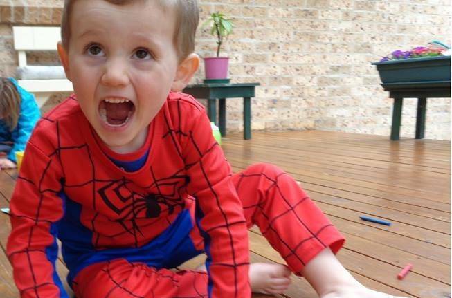 William Tyrrell was wearing this Spiderman suit - the last photo ever taken of him before he vanished.