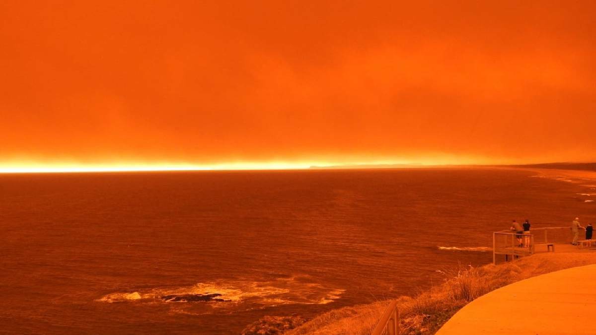 Tacking Point - the day the sky turned orange. Photo: Steve Drew