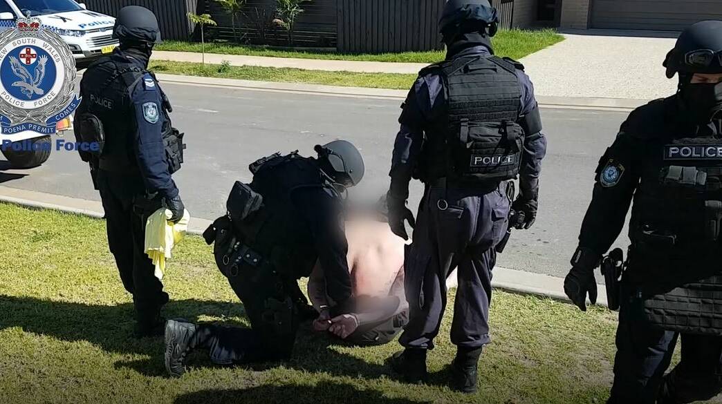 Arrest: The Strike Force makes an arrest in Port Macquarie.