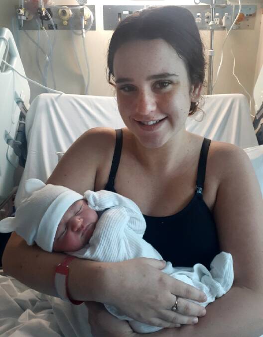 Welcome to the world: Hailey Zara Singh with her proud mum Paige Tilston is the first baby born on the Mid North Coast in 2021.