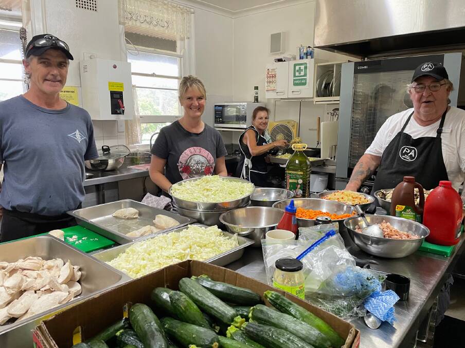 Cooking up a storm: Port Anglican Soup Kitchen volunteers Robbie Topham, Karen Barnaby, Margaret Tapscott and Ross Matthews.