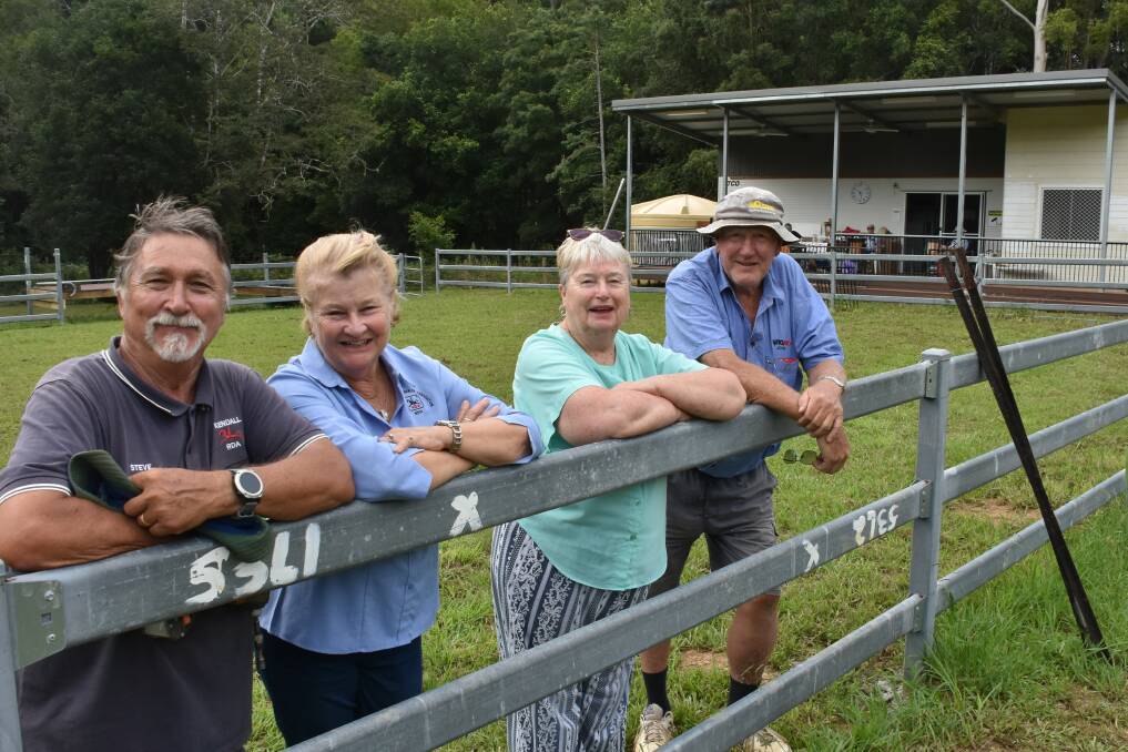 CONSTRUCTION CONTINUES: Kendall RDA president Elizabeth Wallace (centre-right) and vice president Jenny McGregor with volunteers Steve McGregor and John Wilkinson.