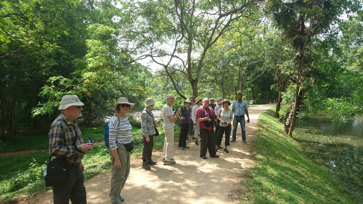 ON TOUR INTERNATIOANLY: The Association for the Study of Australian Literature group in Sri Lanka, 2018. Photo: Supplied/Susan Lever.