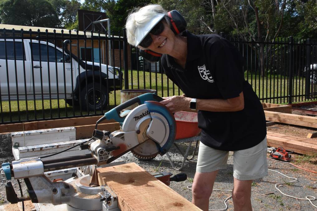 HARD AT WORK: Lake Cathie resident of seven years, Jan Cook.