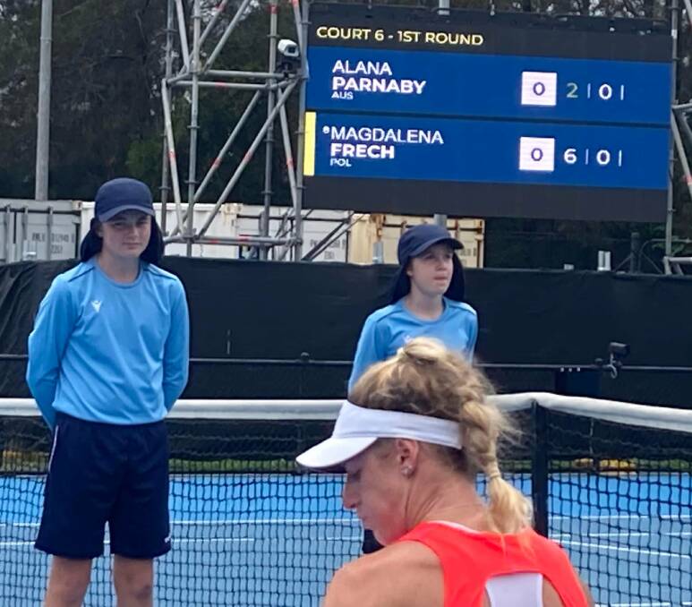 Kendall Tennis Club juniors Elwood Dollery, 13, and Elijah Livingston, 13. Photo: Wendy Hudson.